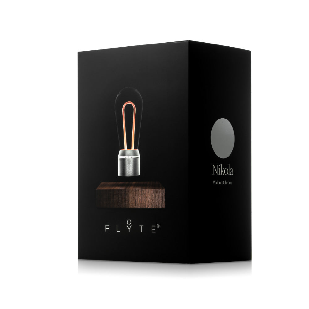 FLYTE levitating light bulb -Nikola packaging box